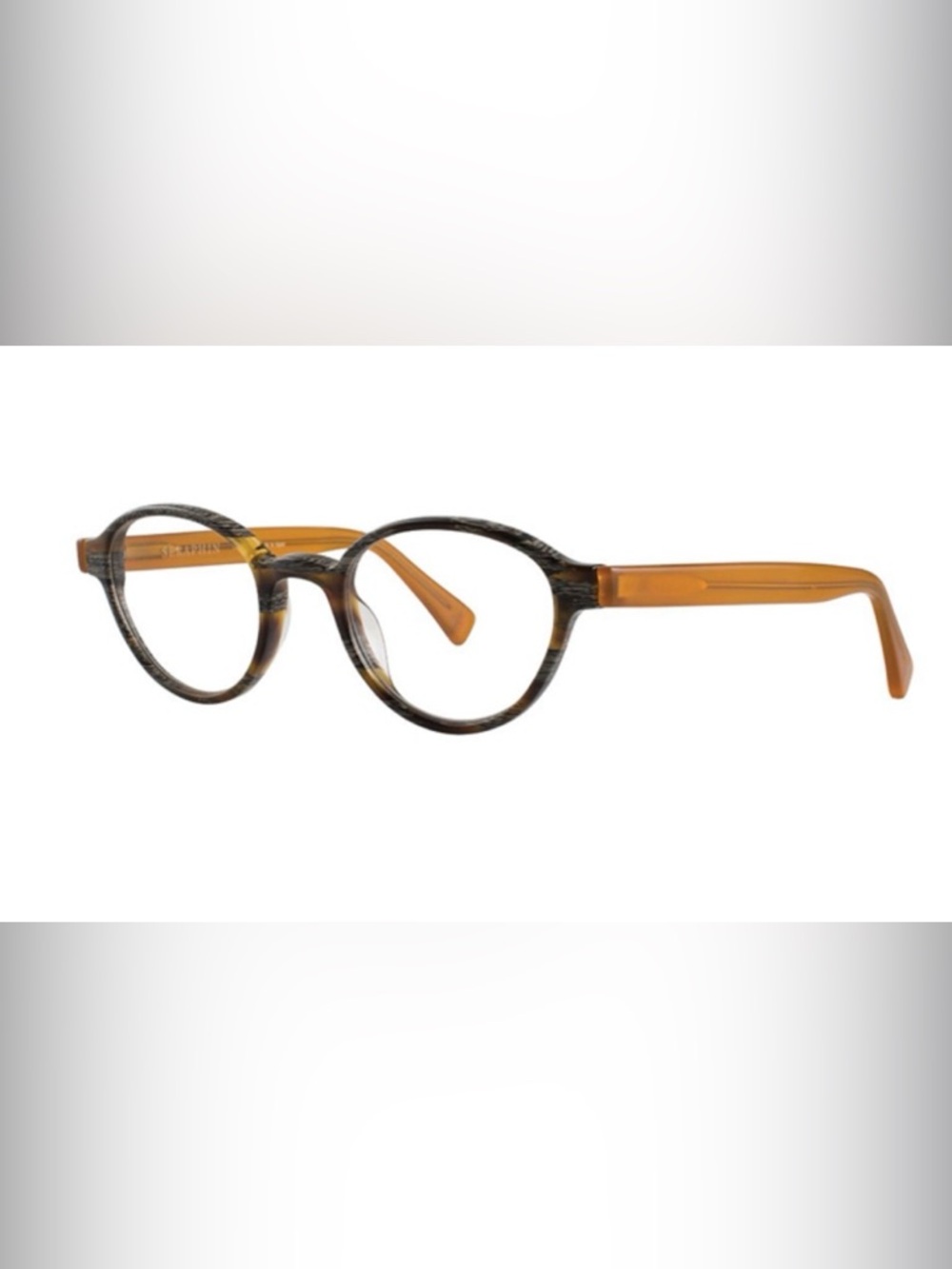 Seraphin ROLLINS Men's Two-Tone Round Acetate Glasses in Brown & Amber